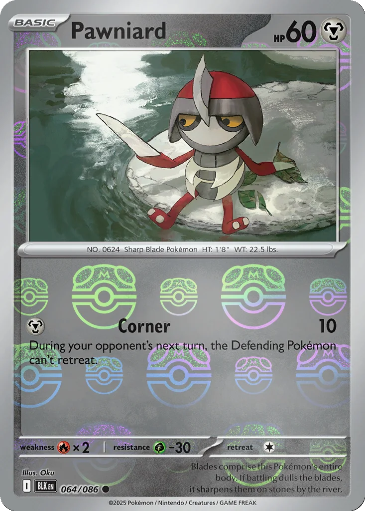 Pawniard 064/086 Black Bolt (Master Ball holo)