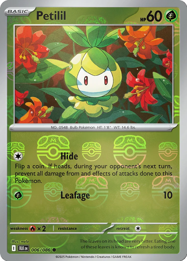 Petilil 006/086 Black Bolt (Master Ball holo)