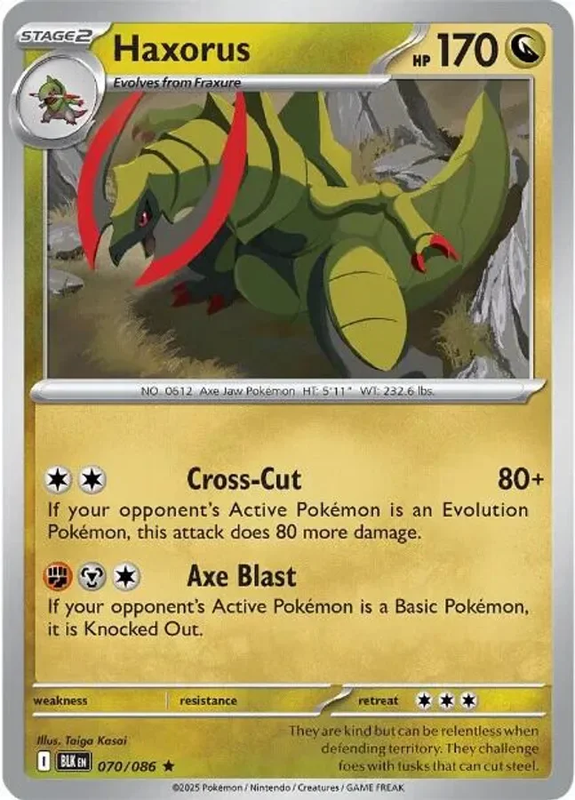 Haxorus 070/086 SV: Black Bolt (Holo)