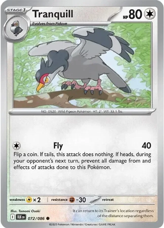 Tranquill 072/086 SV: Black Bolt (Normal)