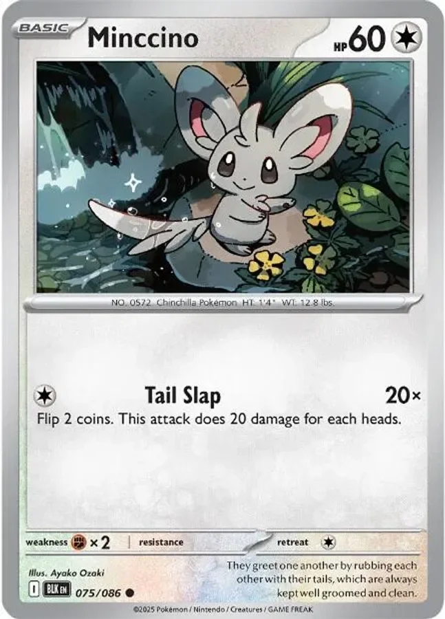 Minccino 075/086 SV: Black Bolt (Reverse holo)