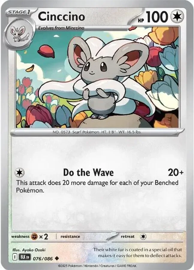 Cinccino 076/086 Black Bolt (Reverse holo)