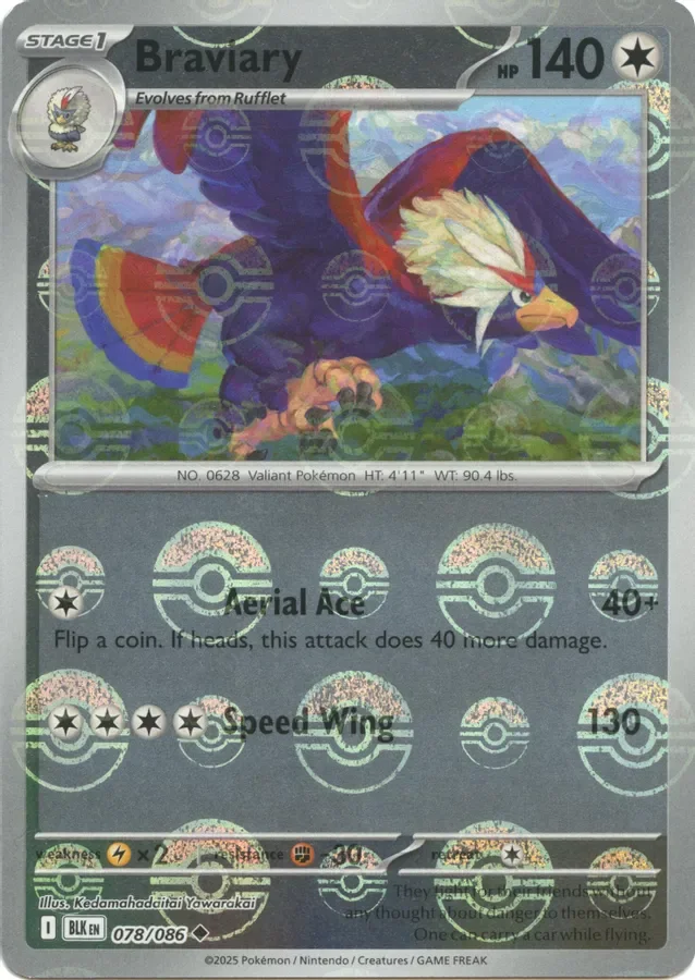 Braviary 078/086 Black Bolt (Poké Ball holo)