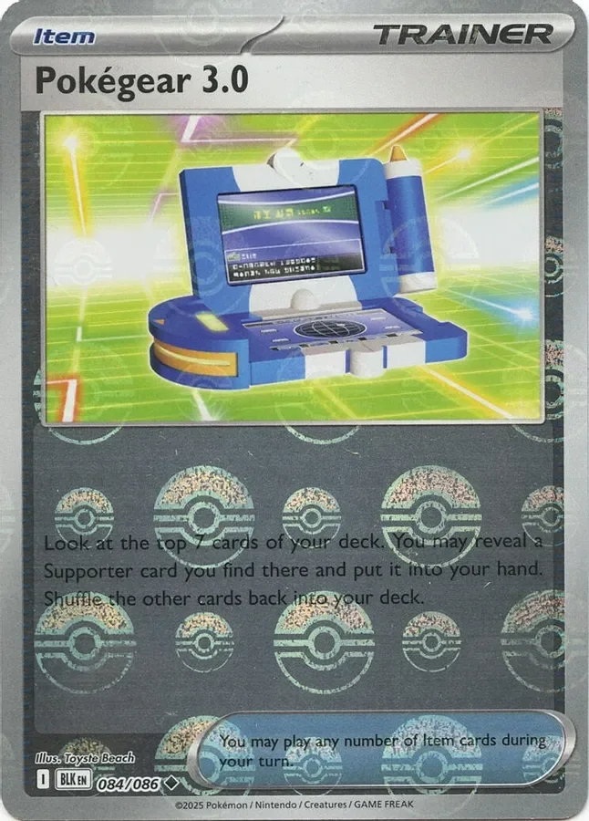 Pokégear 3.0 084/086 Black Bolt (Poké Ball holo)