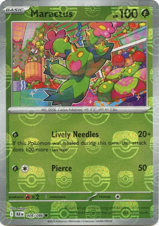 Maractus 008/086 Black Bolt (Master Ball holo)