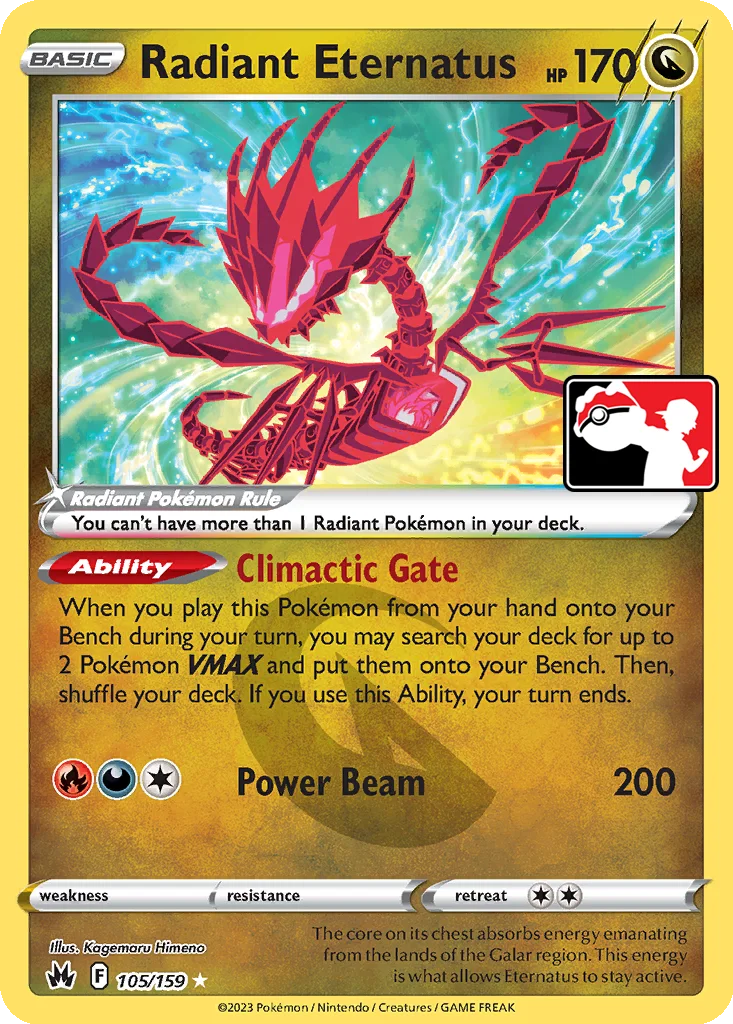 Radiant Eternatus 105/159 Crown Zenith (Play! Pokémon)