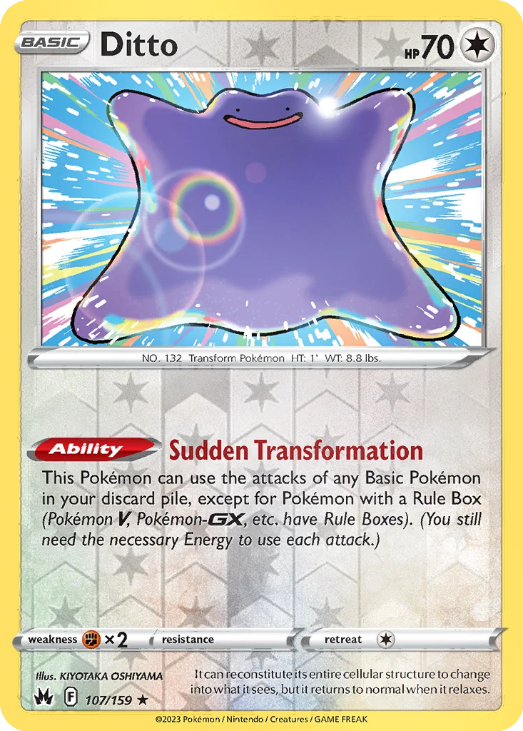Ditto 107/159 Crown Zenith (Reverse holo)