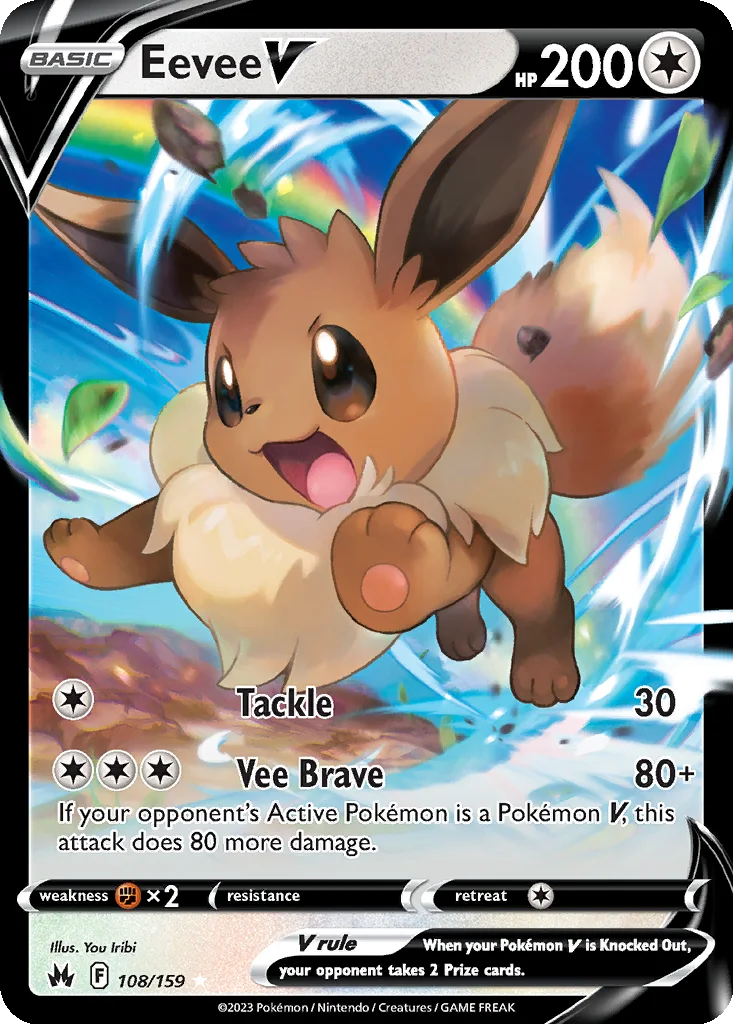 Eevee V 108/159 Crown Zenith (Holo)