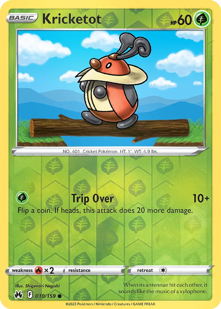 Kricketot 010/159 Crown Zenith (Reverse holo)