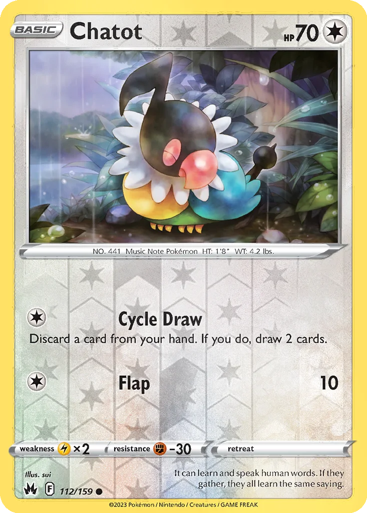 Chatot 112/159 Crown Zenith (Reverse holo)