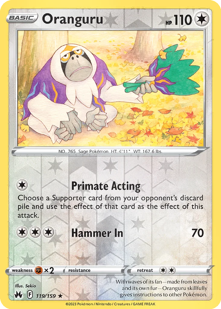 Oranguru 119/159 Crown Zenith (Reverse holo)