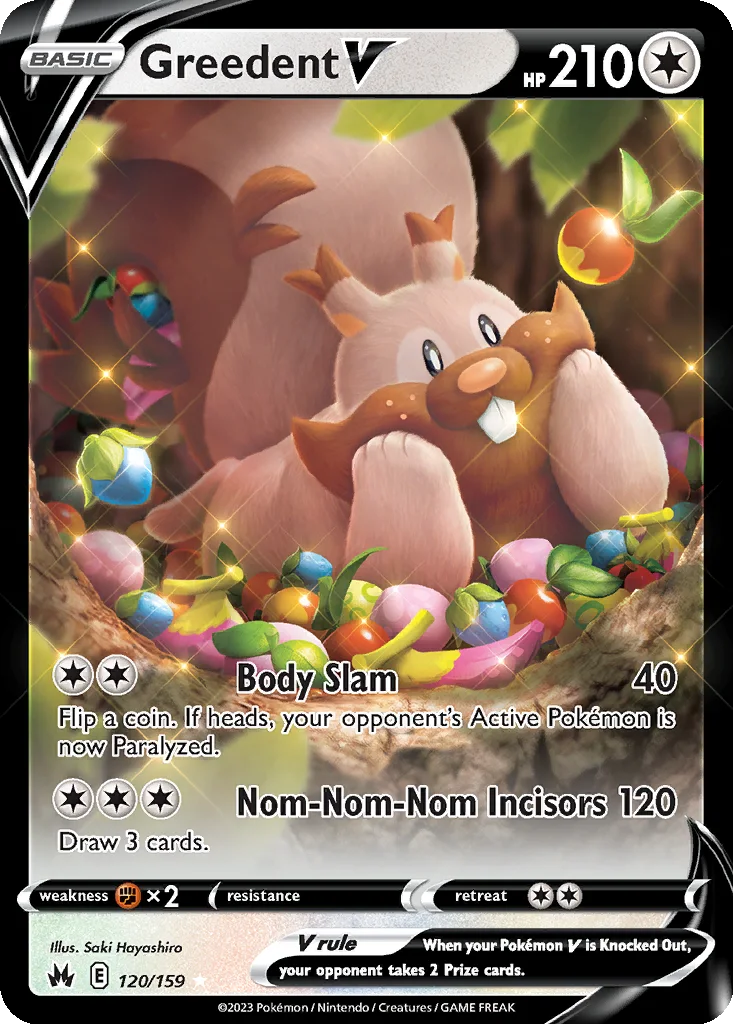 Greedent V 120/159 Crown Zenith (Holo)
