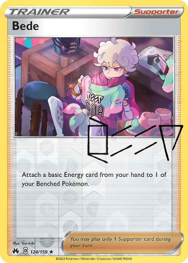Bede 124/159 Crown Zenith (Reverse holo)