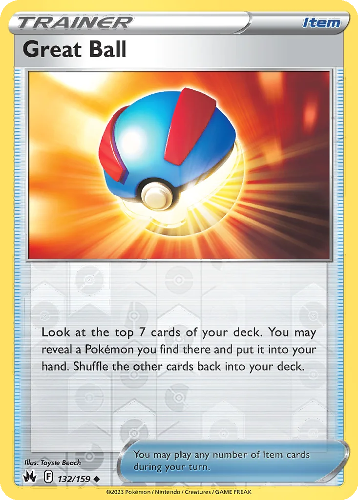 Great Ball 132/159 Crown Zenith (Reverse holo)