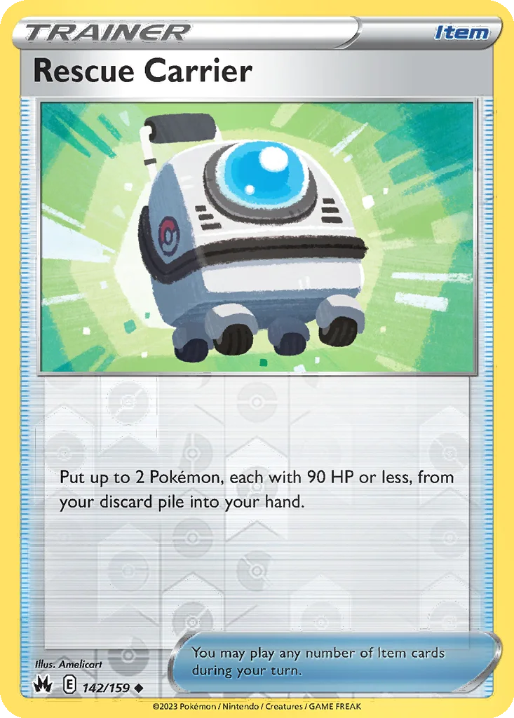 Rescue Carrier 142/159 Crown Zenith (Reverse holo)