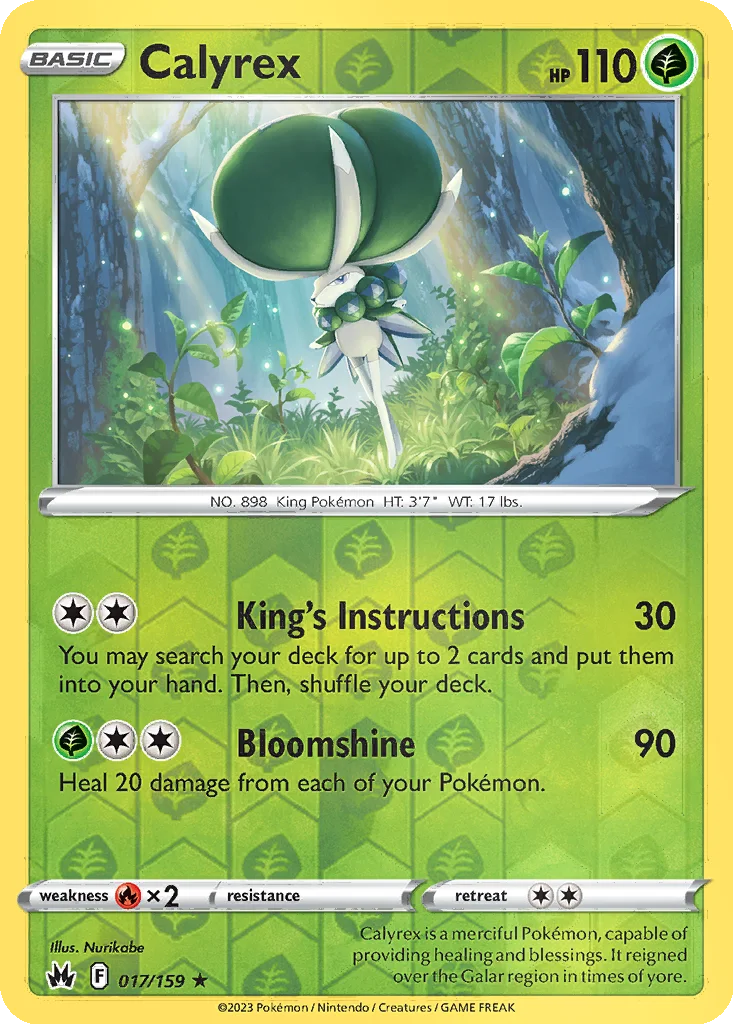 Calyrex 017/159 Crown Zenith (Reverse holo)