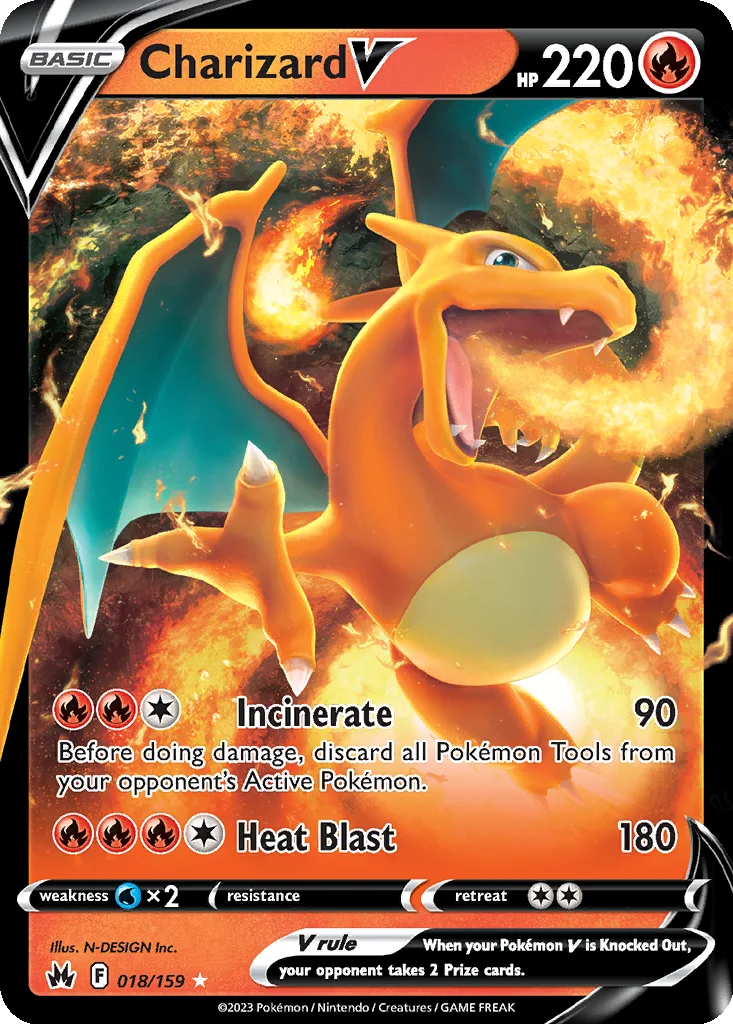 Charizard V 018/159 Crown Zenith (Holo)