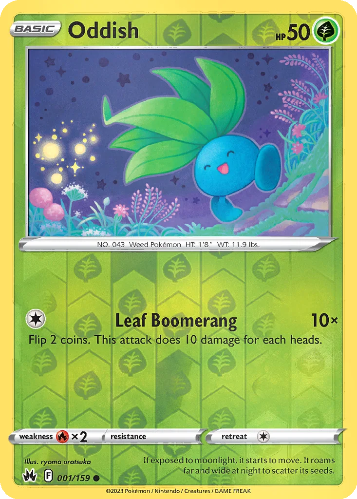Oddish 001/159 Crown Zenith (Reverse holo)