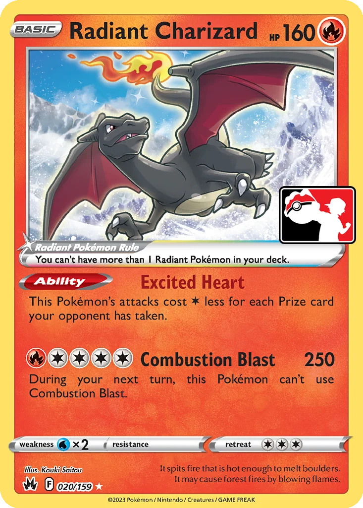 Radiant Charizard 020/159 Crown Zenith (Play! Pokémon)
