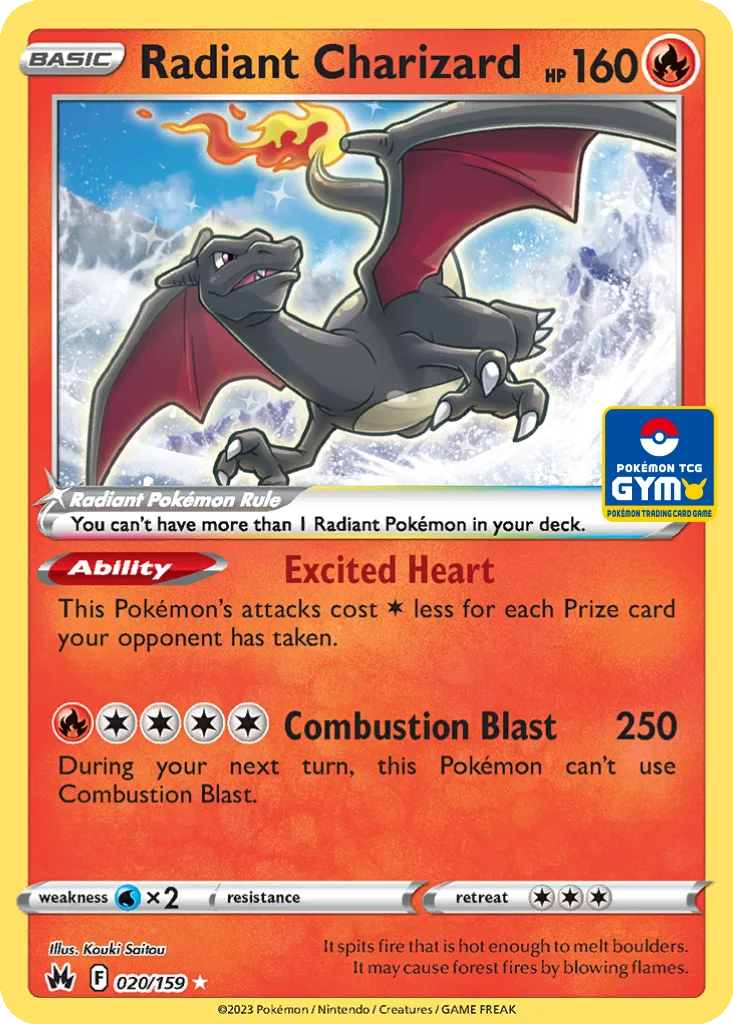 Radiant Charizard 020/159 Crown Zenith (Pokémon TCG Gym)