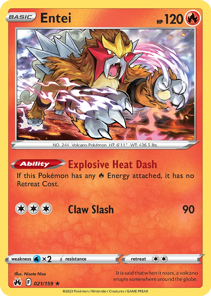Entei 021/159 Crown Zenith (Holo)