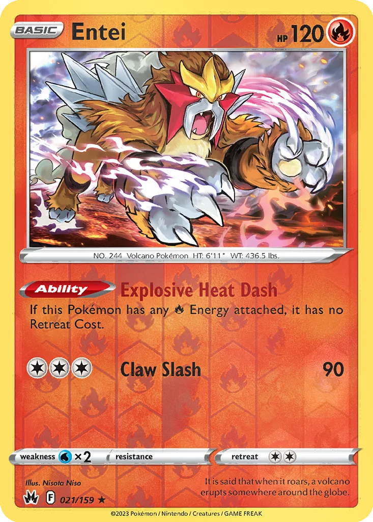 Entei 021/159 Crown Zenith (Reverse holo)