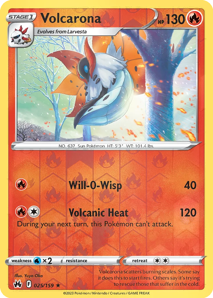 Volcarona 025/159 Crown Zenith (Reverse holo)