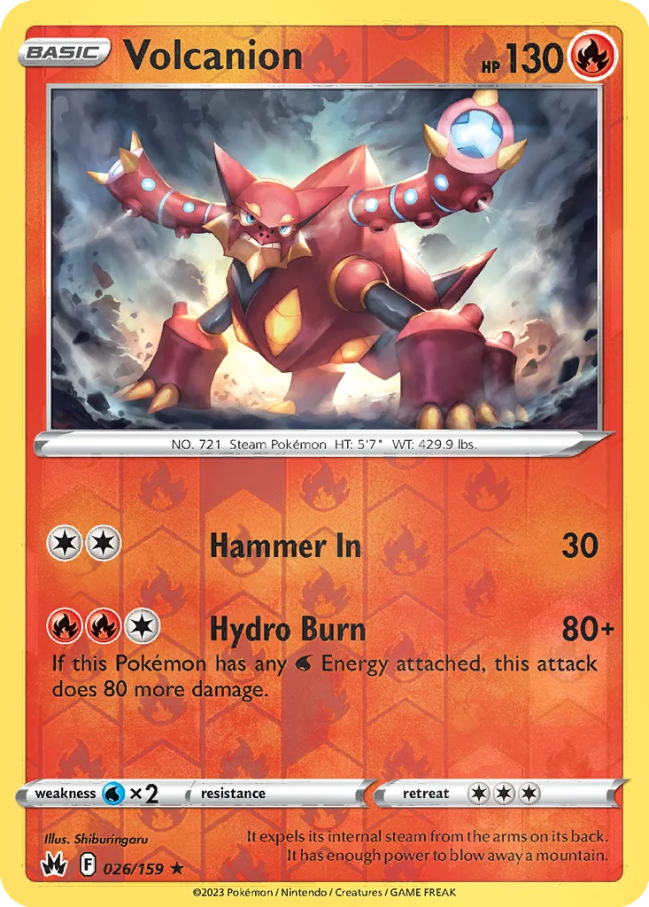 Volcanion 026/159 Crown Zenith (Reverse holo)