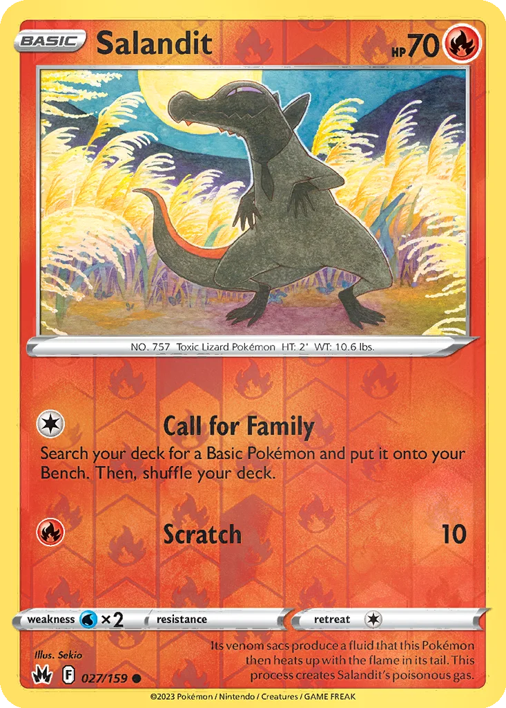 Salandit 027/159 Crown Zenith (Reverse holo)