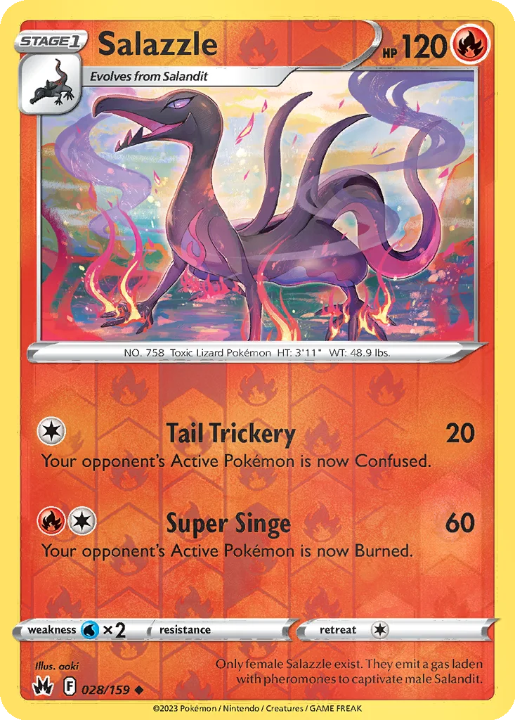 Salazzle 028/159 Crown Zenith (Reverse holo)