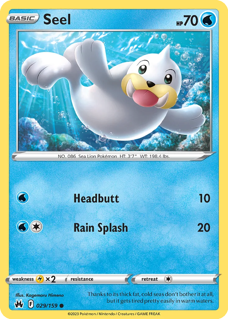 Seel 029/159 SWSH: Crown Zenith (Normal)
