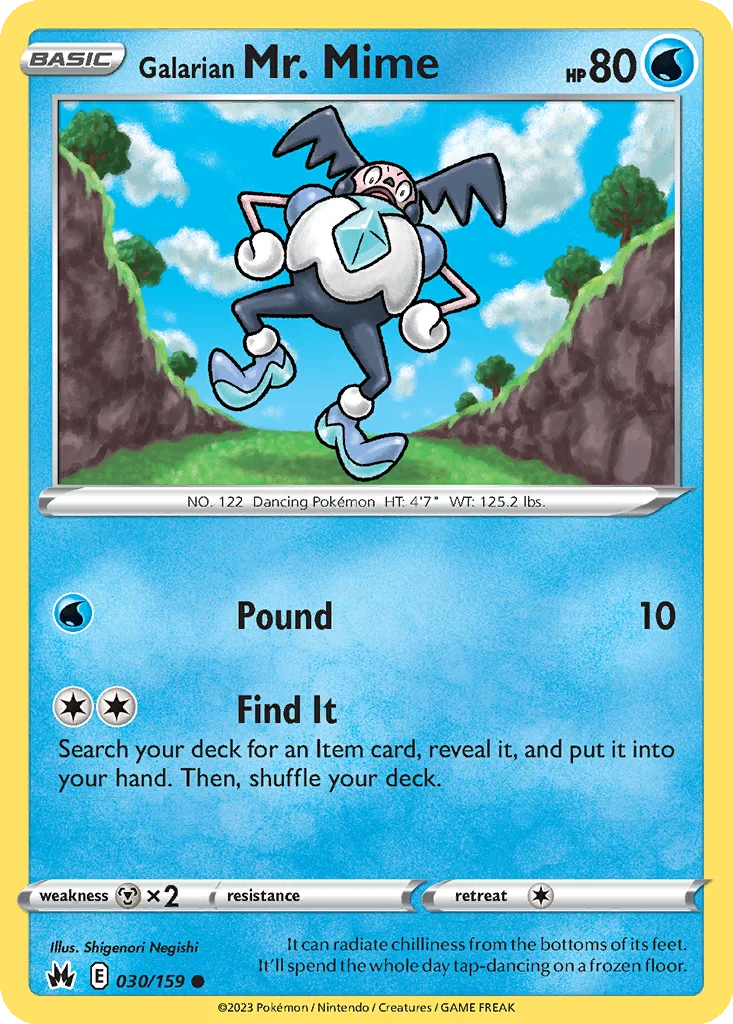 Galarian Mr. Mime 030/159 Crown Zenith (Normal)