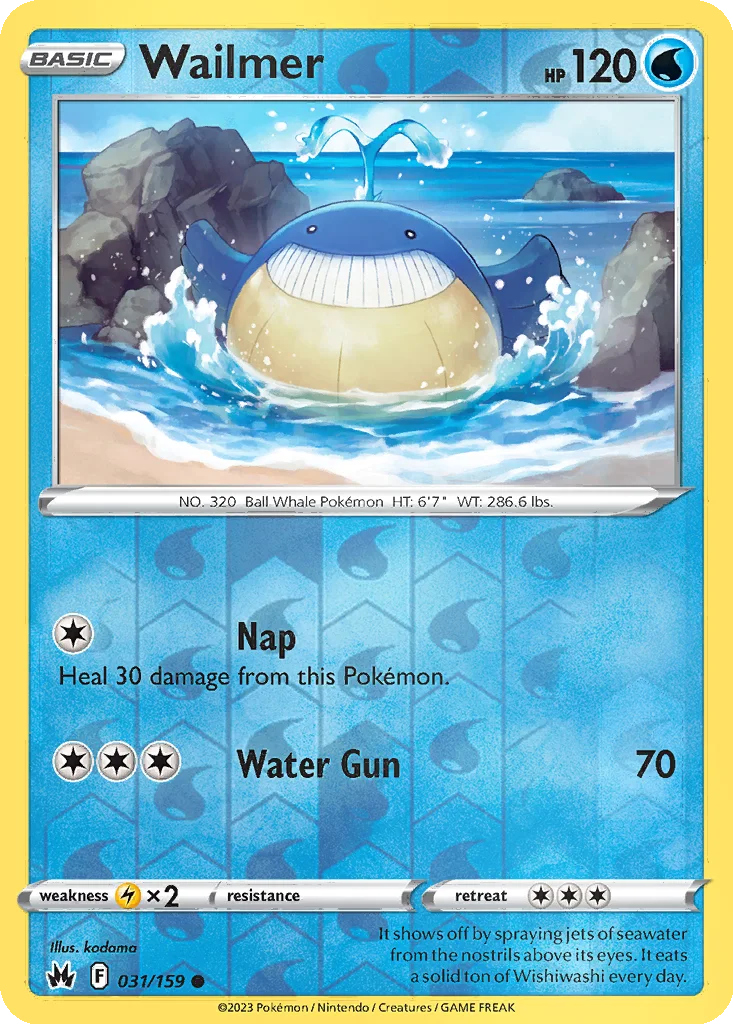 Wailmer 031/159 Crown Zenith (Reverse holo)