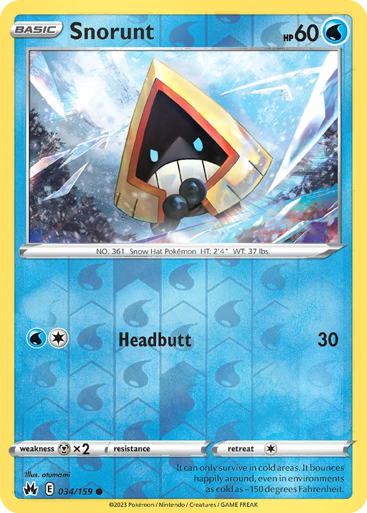 Snorunt 034/159 Crown Zenith (Reverse holo)