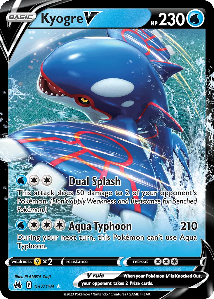 Kyogre V 037/159 Crown Zenith (Holo)