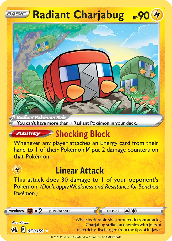 Radiant Charjabug 051/159 Crown Zenith (Holo)