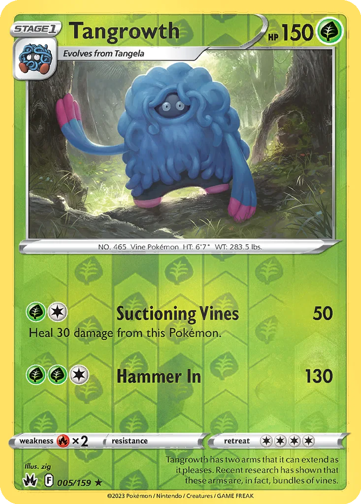 Tangrowth 005/159 Crown Zenith (Reverse holo)