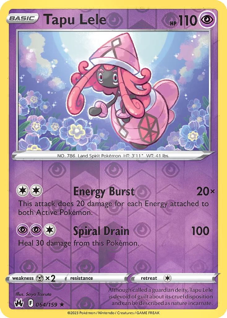Tapu Lele 064/159 Crown Zenith (Reverse holo)