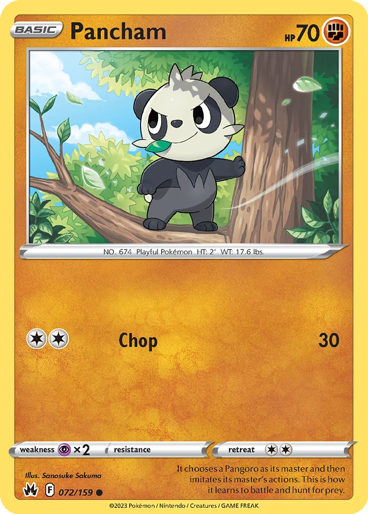 Pancham 072/159 SWSH: Crown Zenith (Normal)
