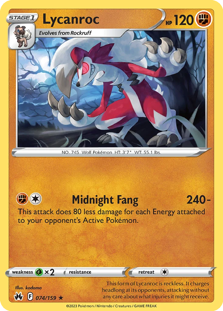 Lycanroc 074/159 Crown Zenith (Normal)