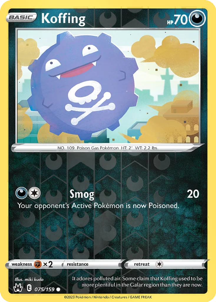 Koffing 075/159 Crown Zenith (Reverse holo)