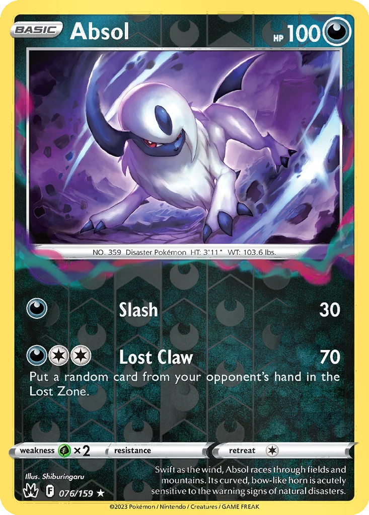 Absol 076/159 Crown Zenith (Reverse holo)