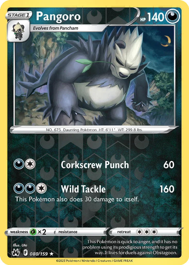 Pangoro 080/159 Crown Zenith (Reverse holo)