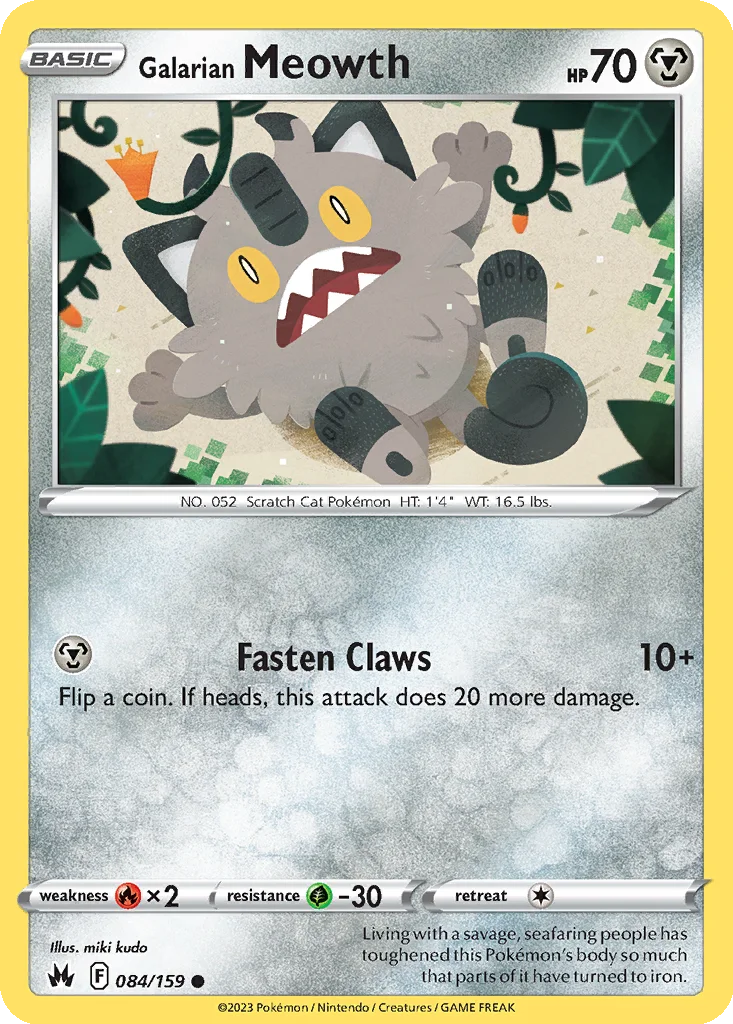 Galarian Meowth 084/159 SWSH: Crown Zenith (Normal)