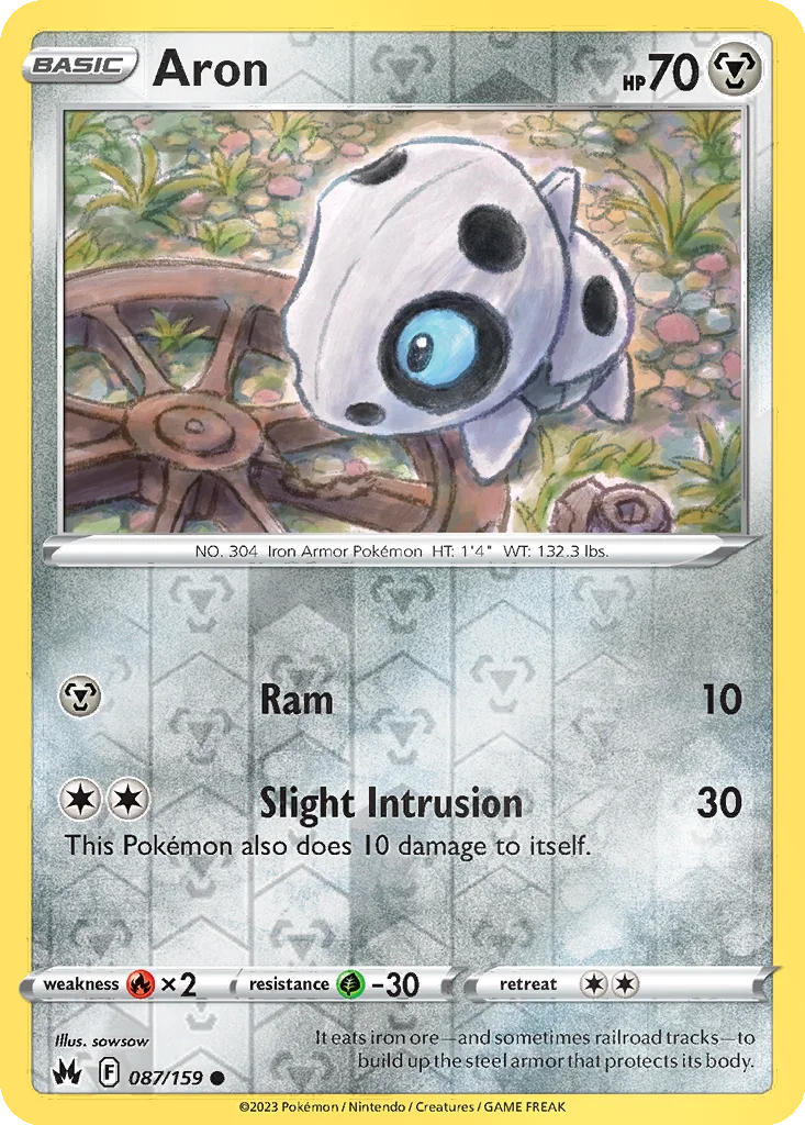Aron 087/159 Crown Zenith (Reverse holo)