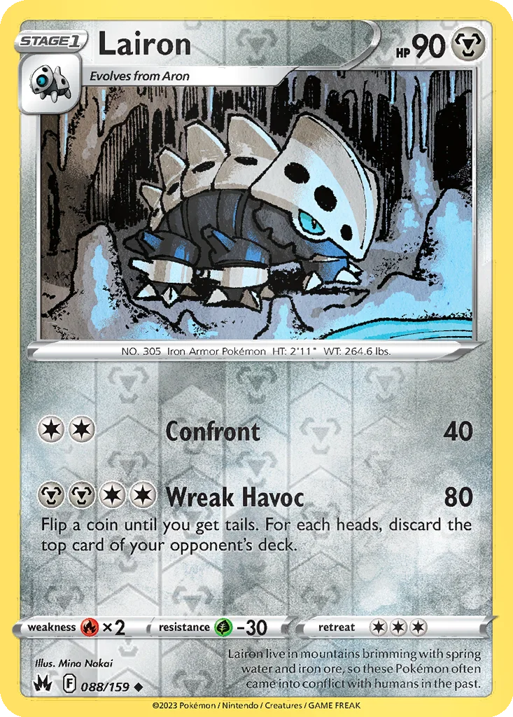 Lairon 088/159 SWSH: Crown Zenith (Reverse holo)