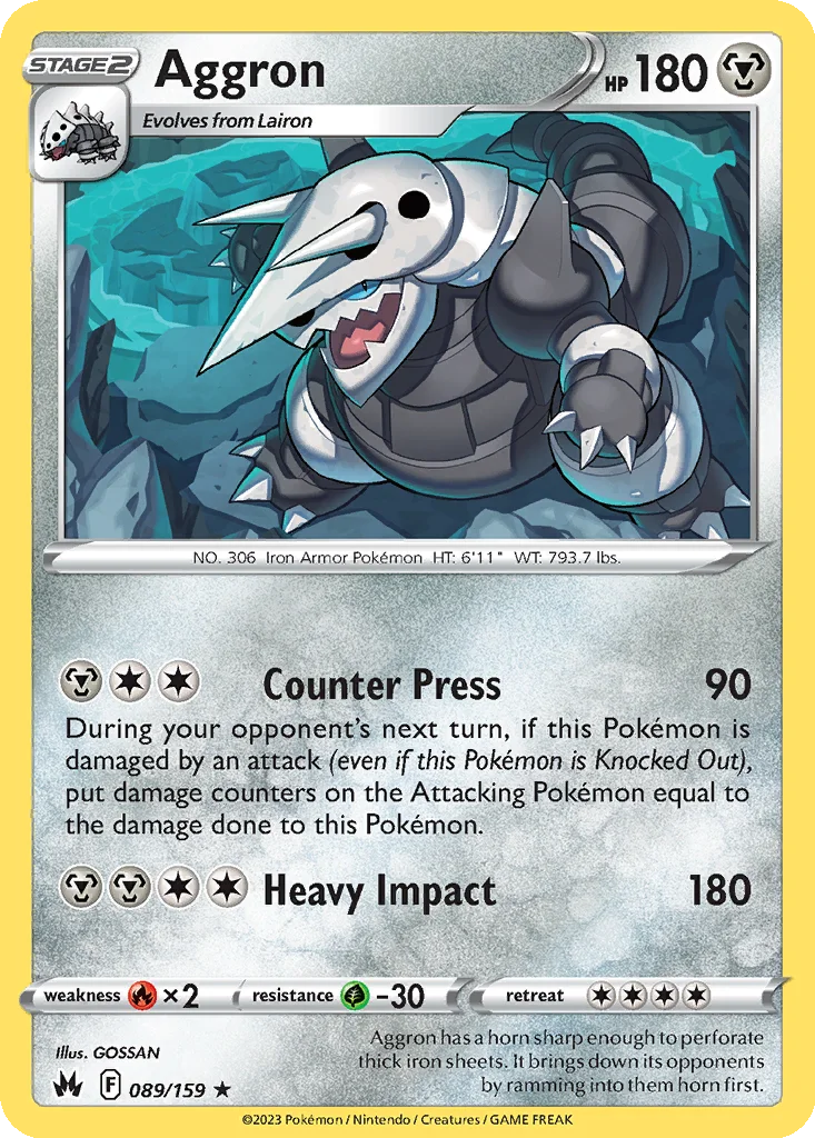 Aggron 089/159 Crown Zenith (Holo)