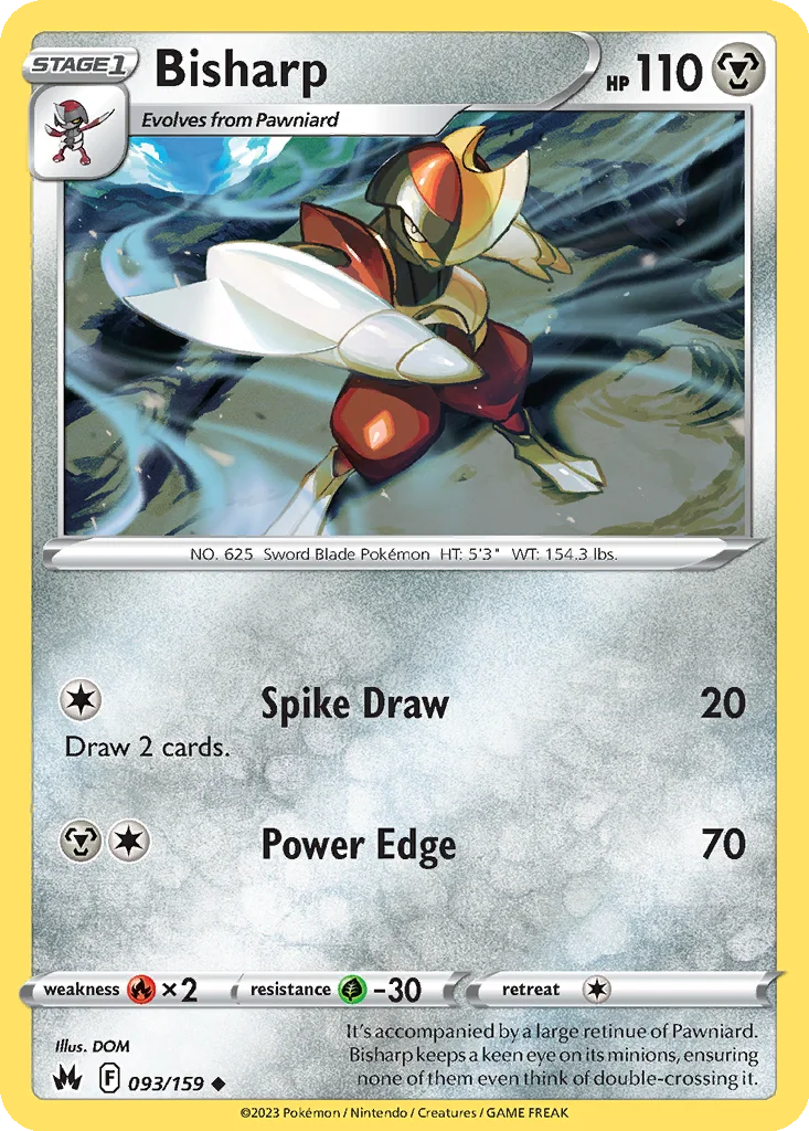 Bisharp 093/159 SWSH: Crown Zenith (Normal)