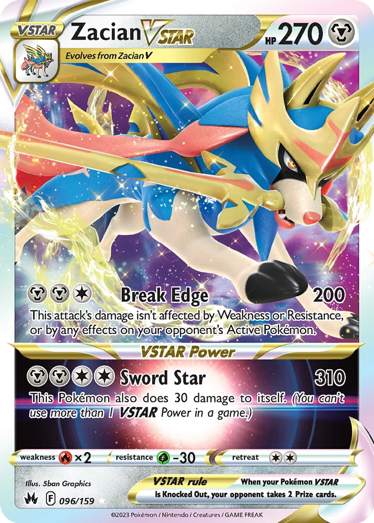 Zacian VSTAR 096/159 Crown Zenith (Holo)