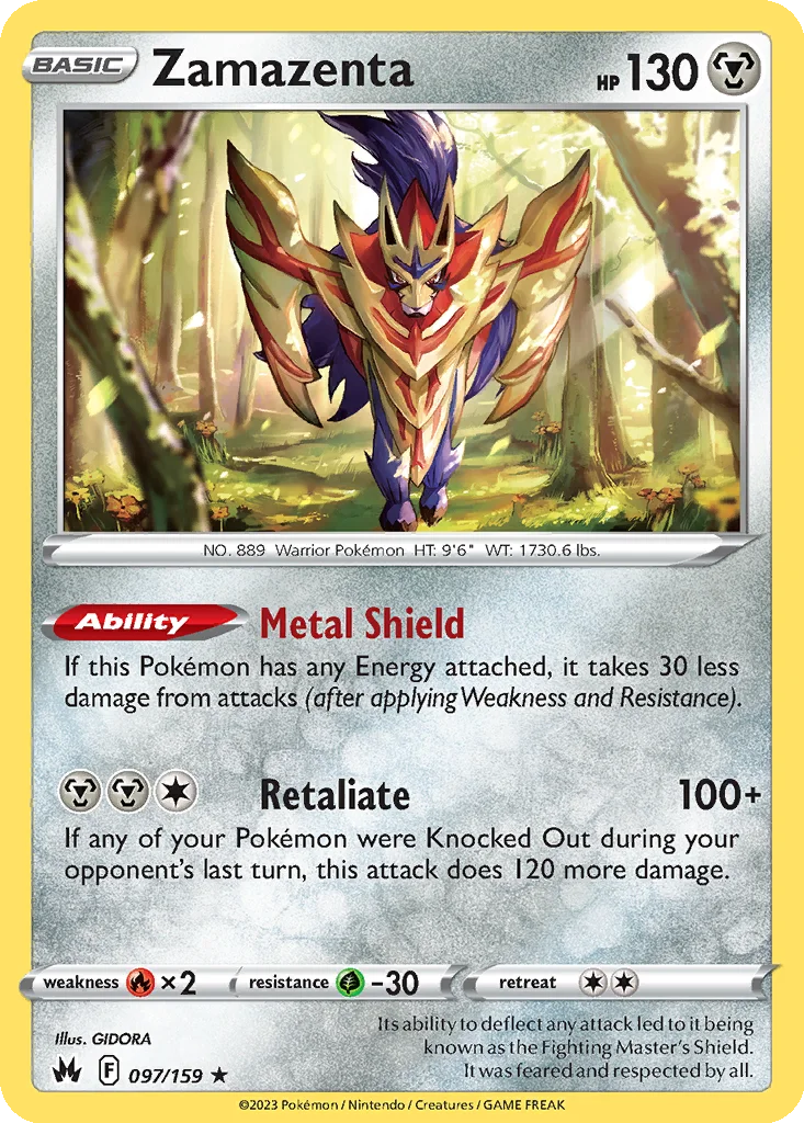 Zamazenta 097/159 Crown Zenith (Holo)